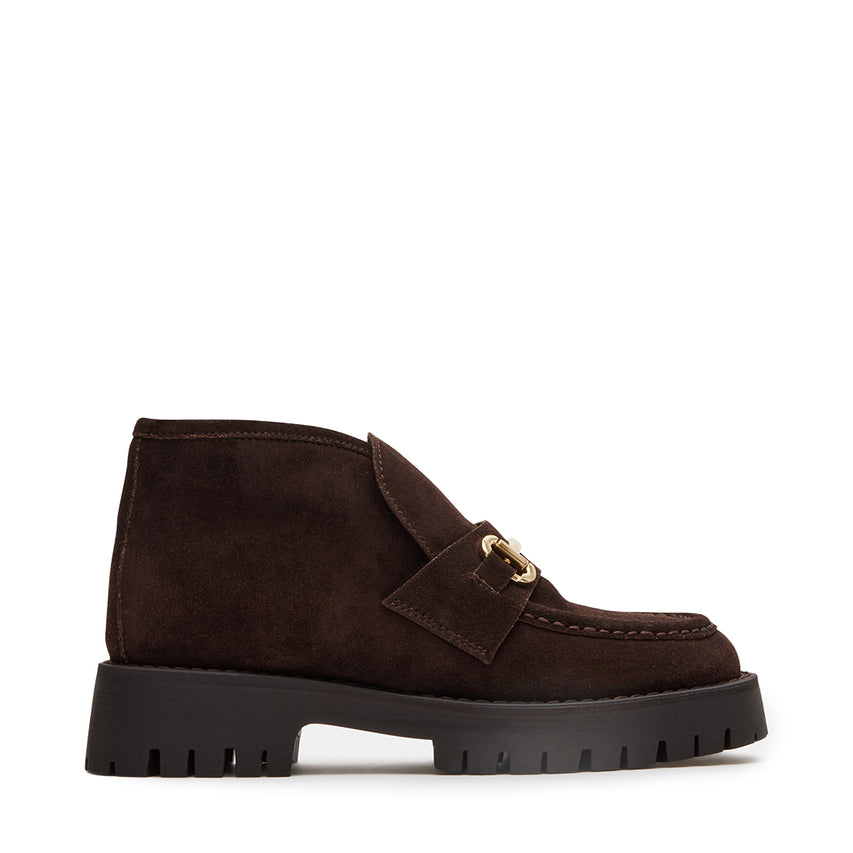 Leon Flat Shoe CHOC BRN SUEDE