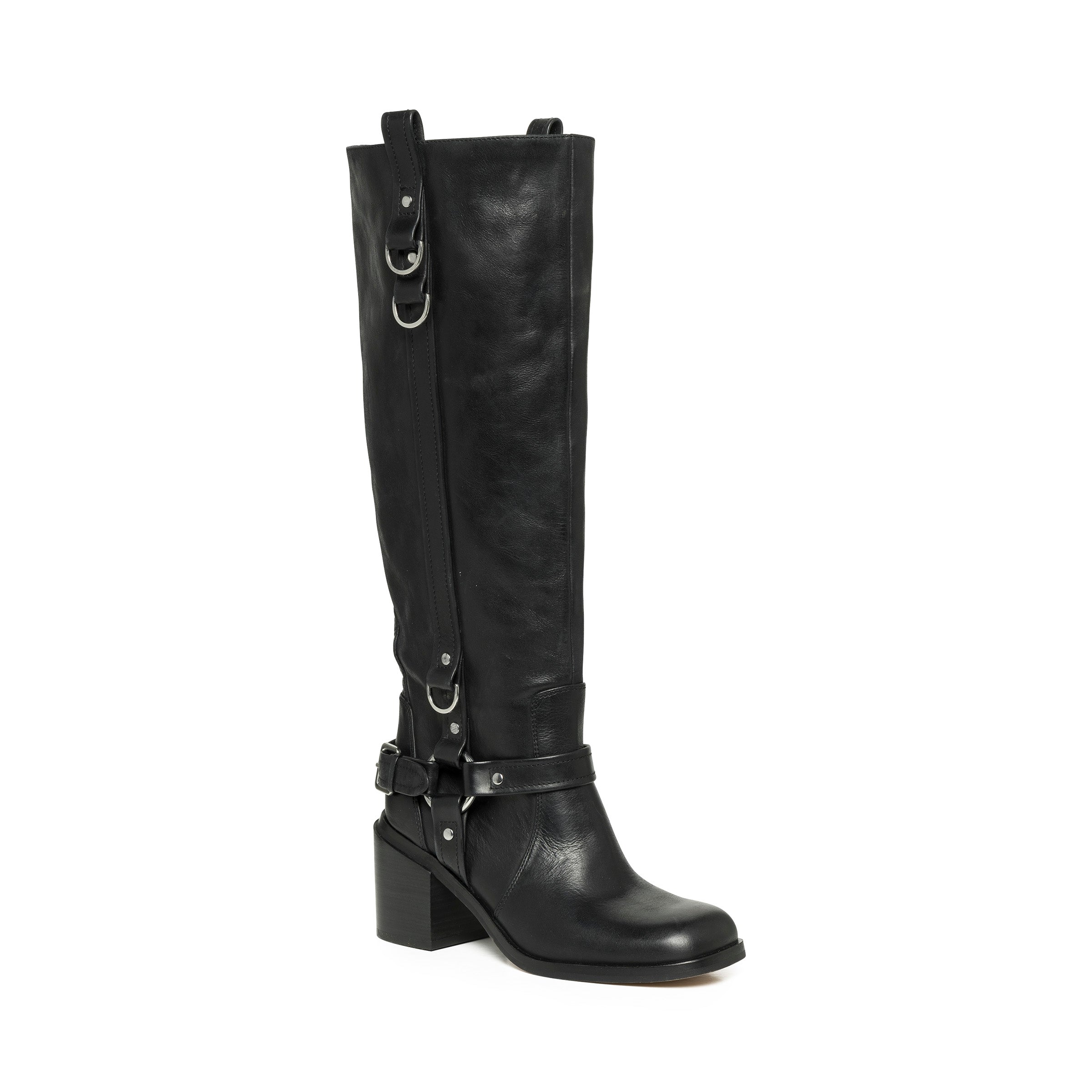 Vase Boot BLACK LEATHER