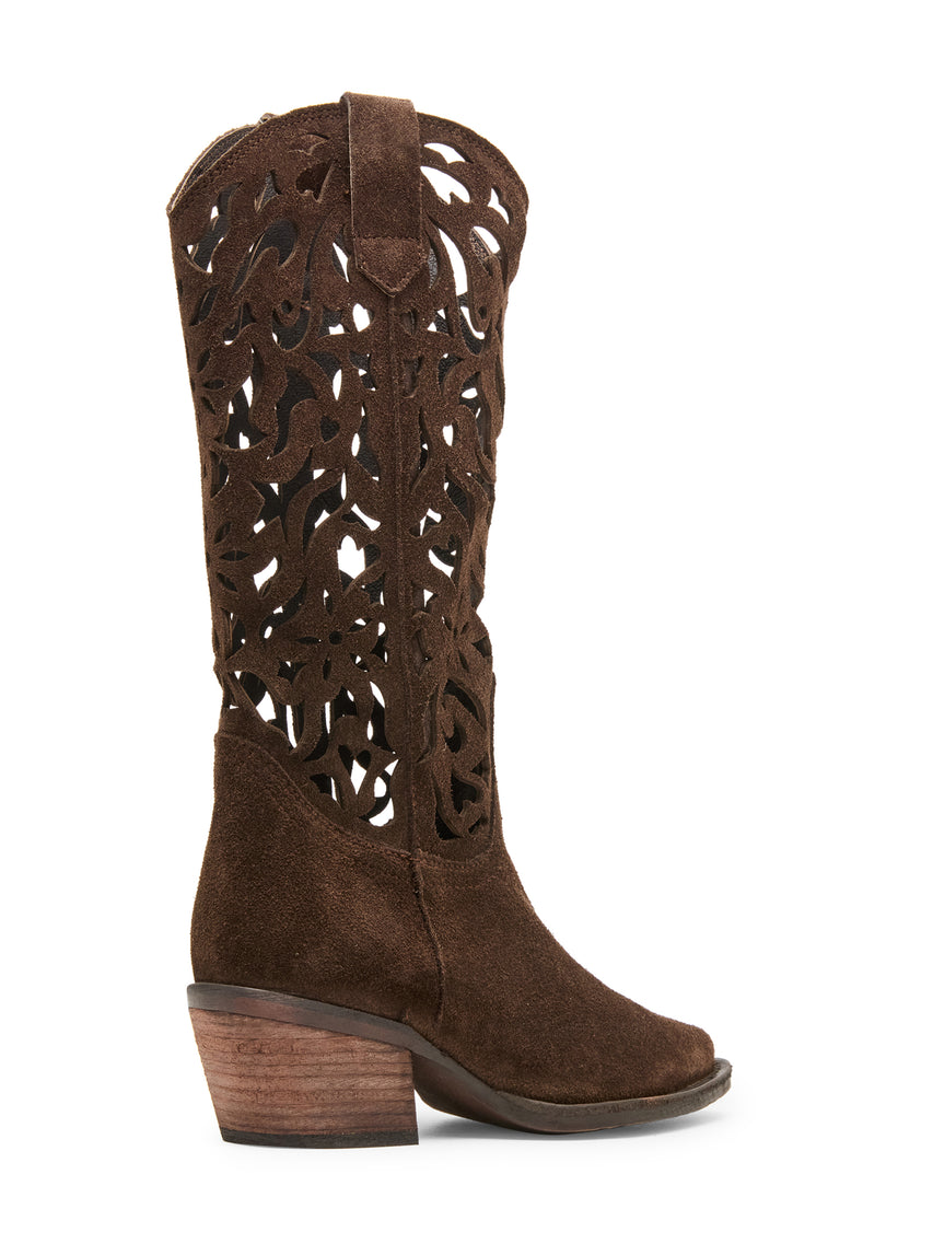Albany-Cutout Boot BROWN SUEDE - view 5