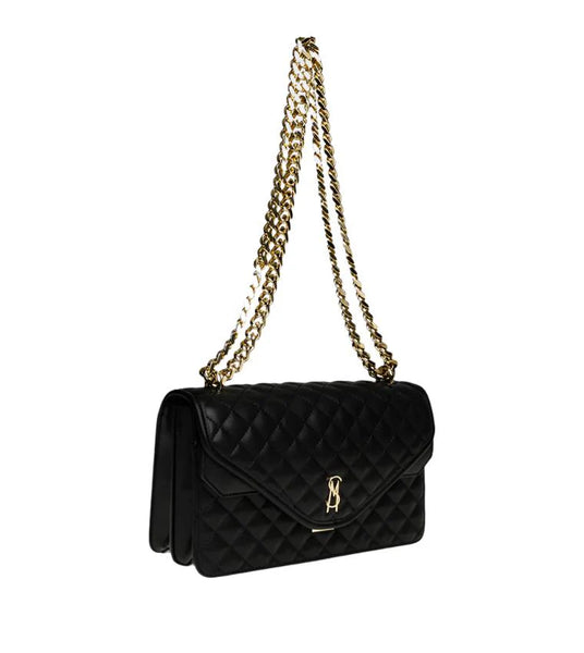 BSENZA SHOULDERBAG BLACK/GOLD - Steve Madden Polska