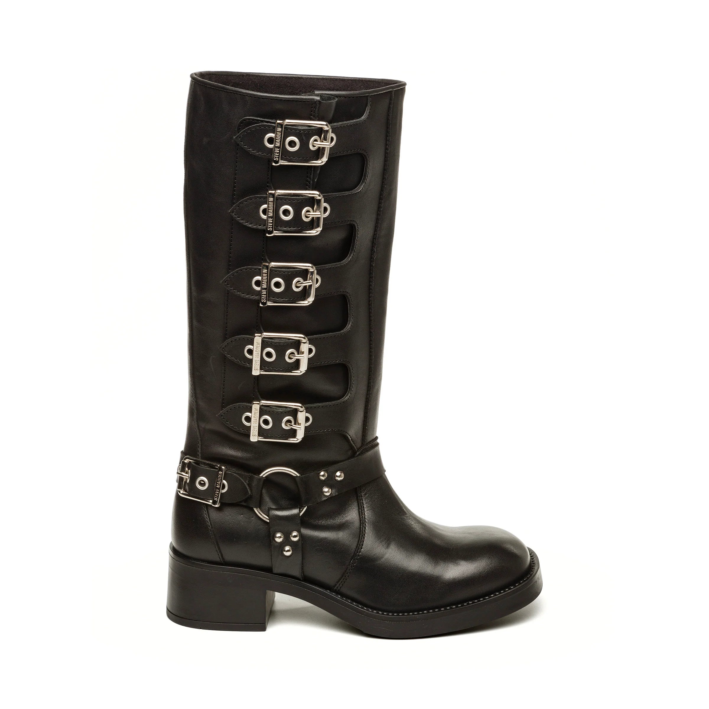 Battle Boot Black Leather