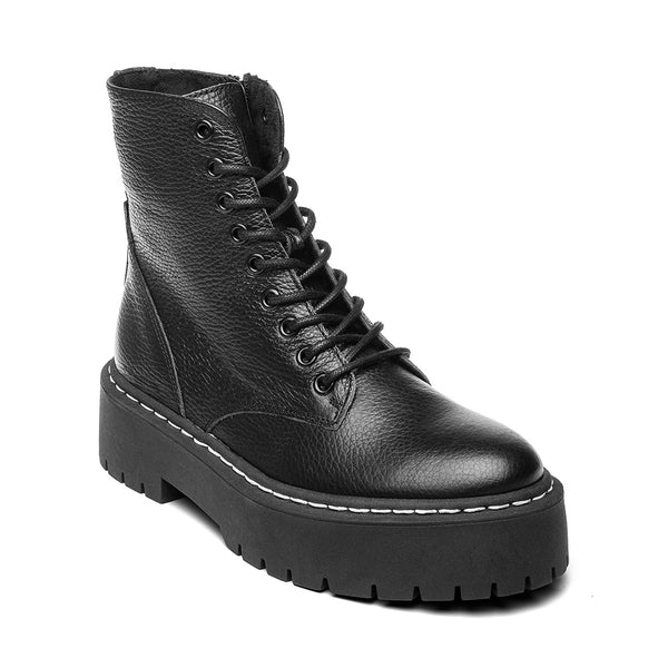 Skylar Bootie Black Leather- Hover Image
