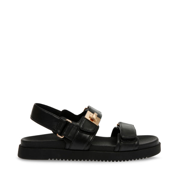 Mona Sandal Black Leather - Steve Madden Polska