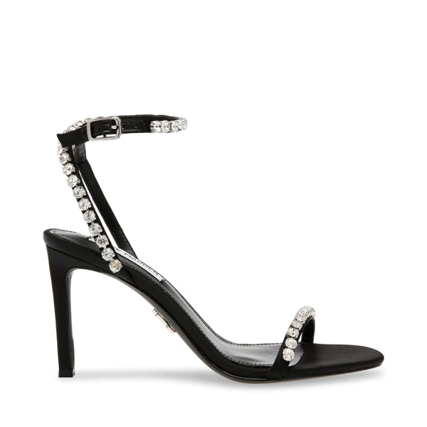 Jazzy Belle Sandal Black Satin - Steve Madden Polska