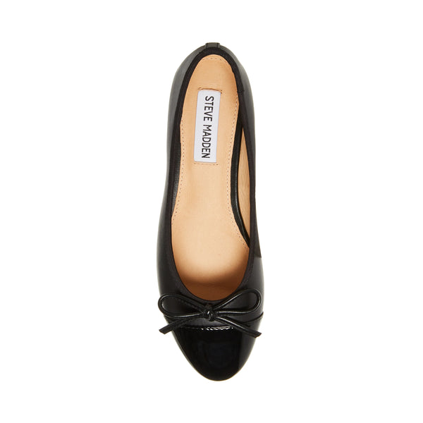 ELLISON BALLERINA BLACK LEATHER - Steve Madden Polska