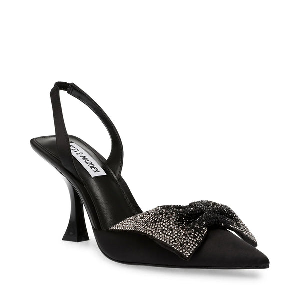 NITEOWL SANDAL BLACK SATIN - Steve Madden Polska