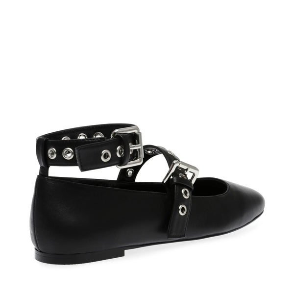 MACBETH SANDAL BLACK LEATHER - Steve Madden Polska