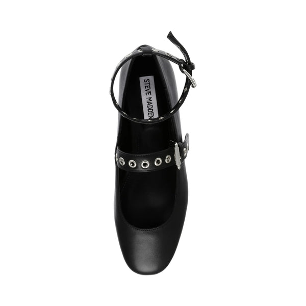 MACBETH SANDAL BLACK LEATHER - Steve Madden Polska