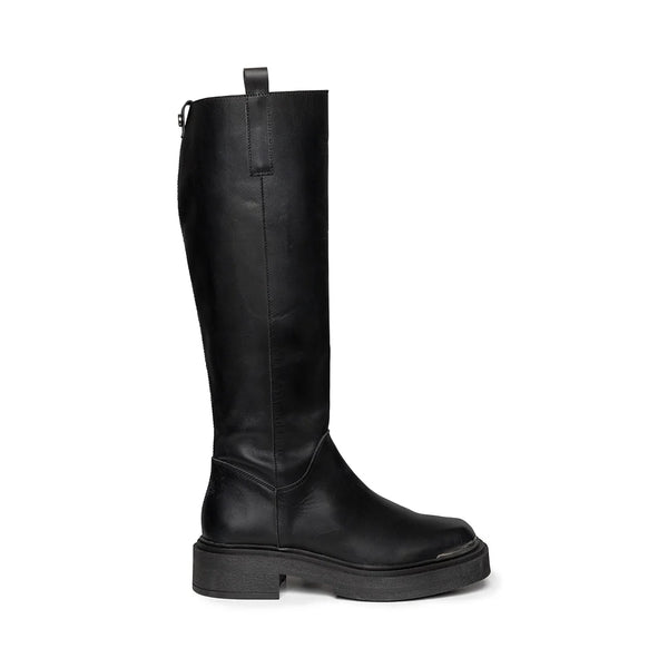 CONSTANCE BOOTS BLACK LEATHER - Steve Madden Polska