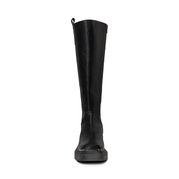 CONSTANCE BOOTS BLACK LEATHER - Steve Madden Polska