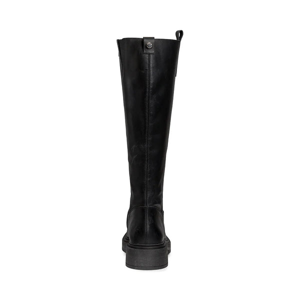 CONSTANCE BOOTS BLACK LEATHER - Steve Madden Polska