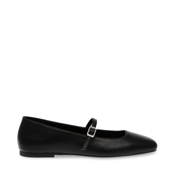 Ezri Ballerinas Black Leather - Steve Madden Polska