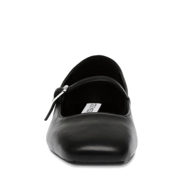 Ezri Ballerinas Black Leather - Steve Madden Polska