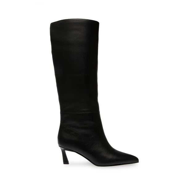 LAVAN BOOTS BLACK LEATHER - Steve Madden Polska