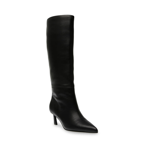 LAVAN BOOTS BLACK LEATHER - Steve Madden Polska