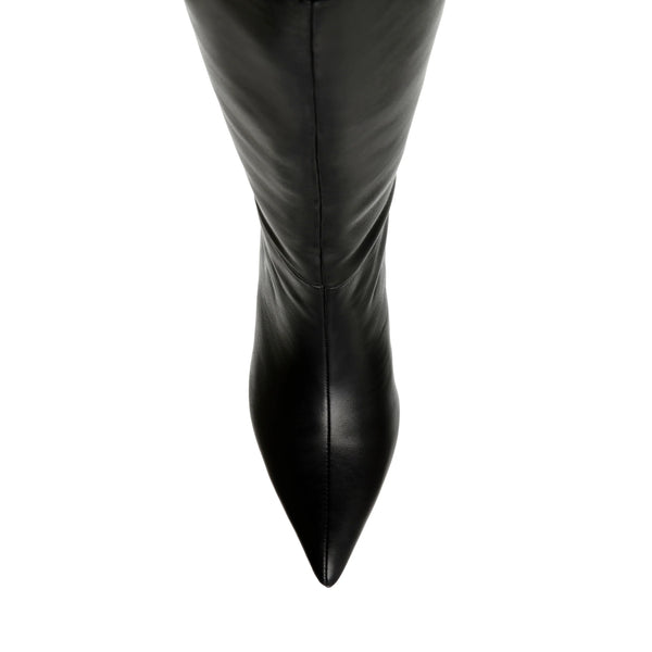 LAVAN BOOTS BLACK LEATHER - Steve Madden Polska