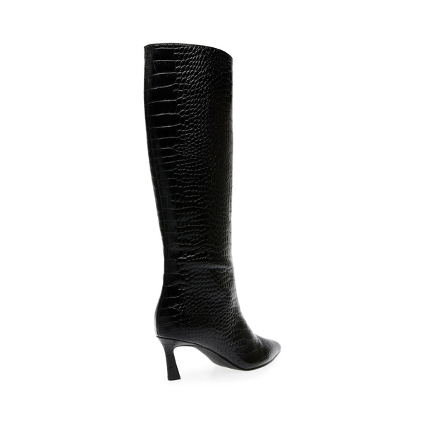 LAVAN BOOTS BLACK CROCO - Steve Madden Polska