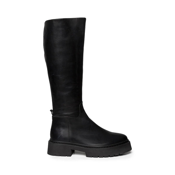 GALINA BOOTS BLACK LEATHER - Steve Madden Polska