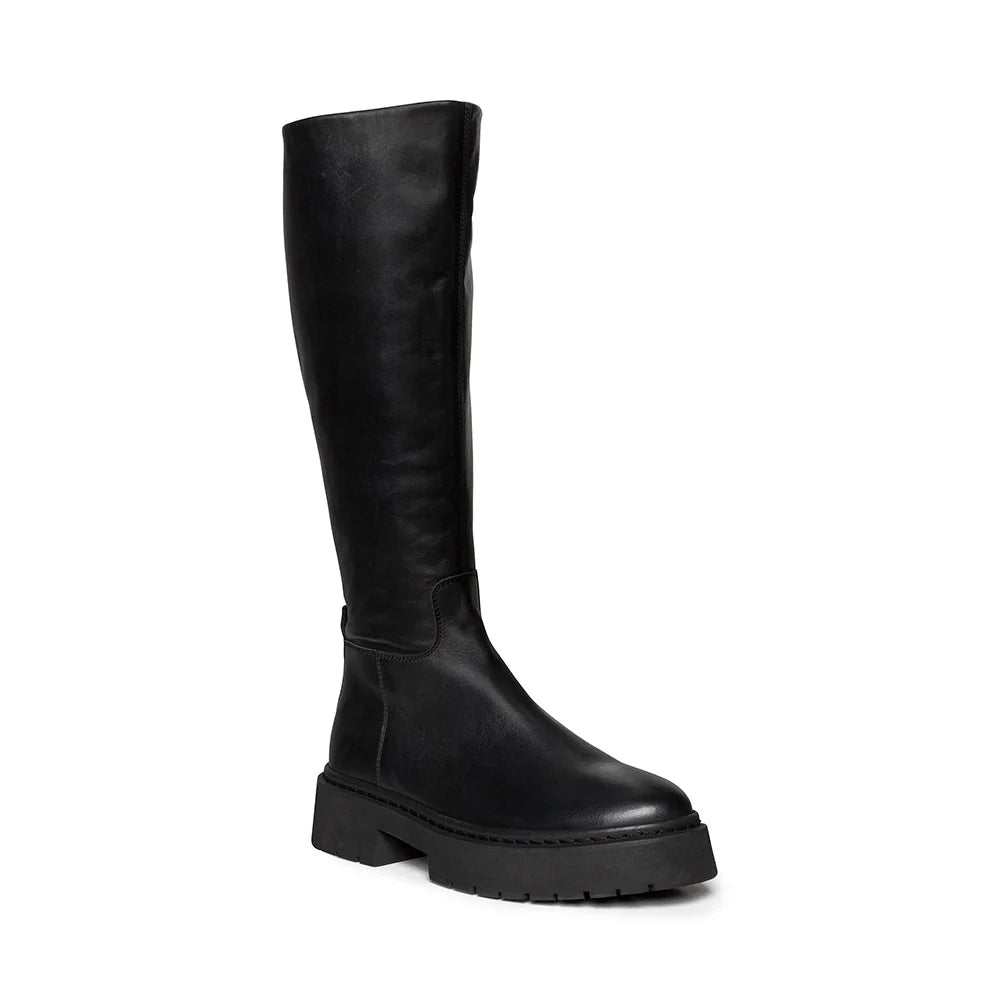 Galina Boots Black Leather- Hover Image