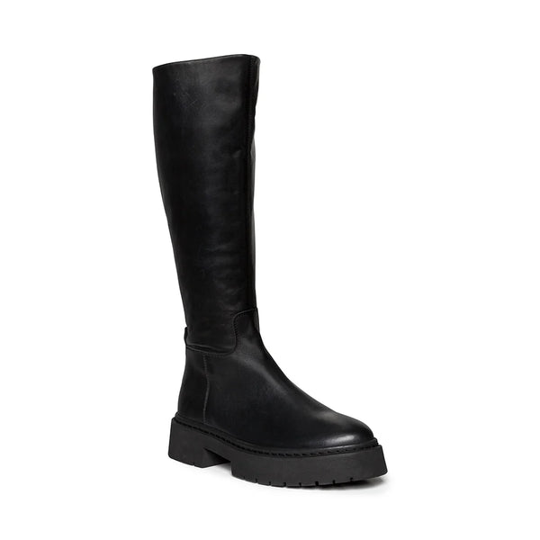 GALINA BOOTS BLACK LEATHER - Steve Madden Polska