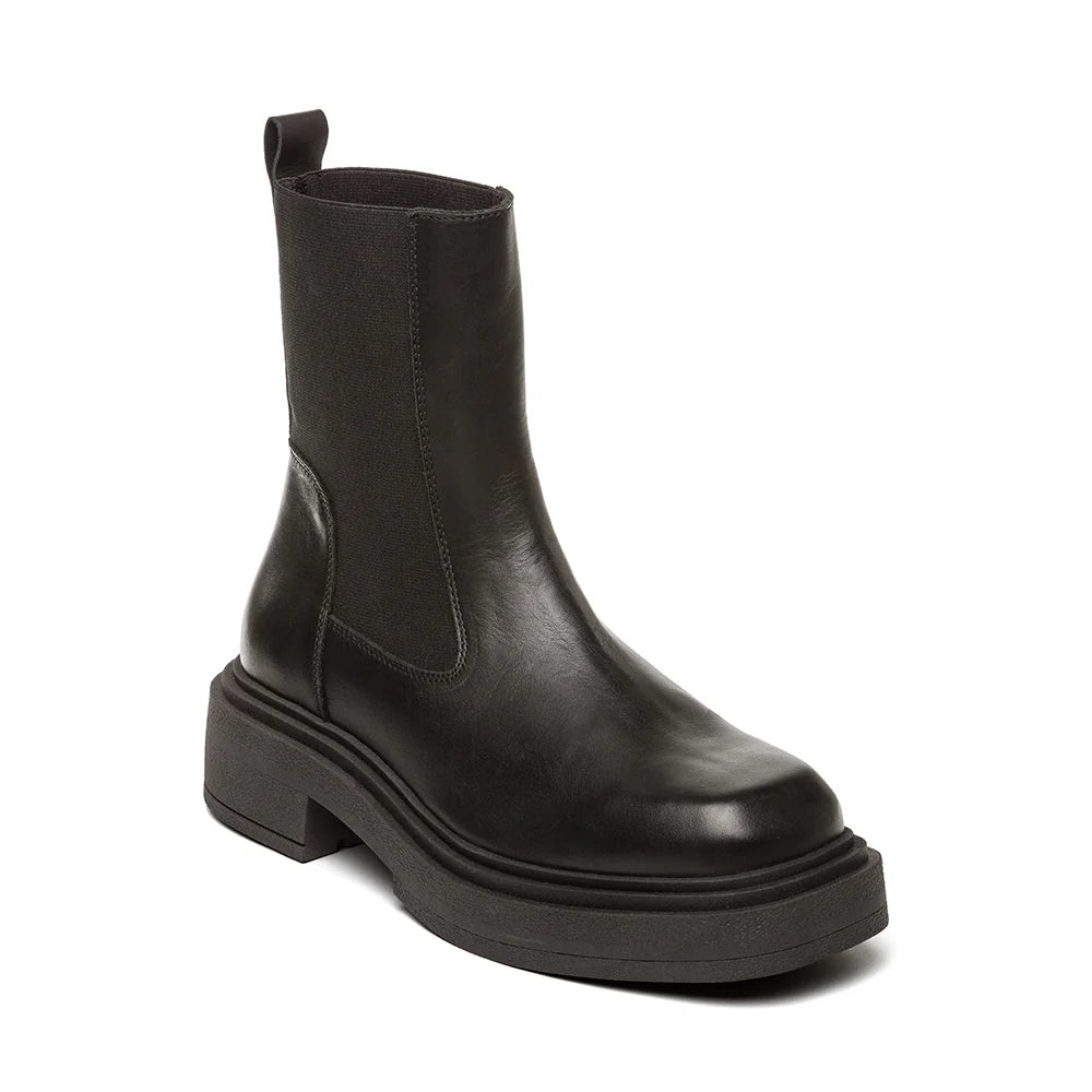 Churro Boots Black Leather- Hover Image