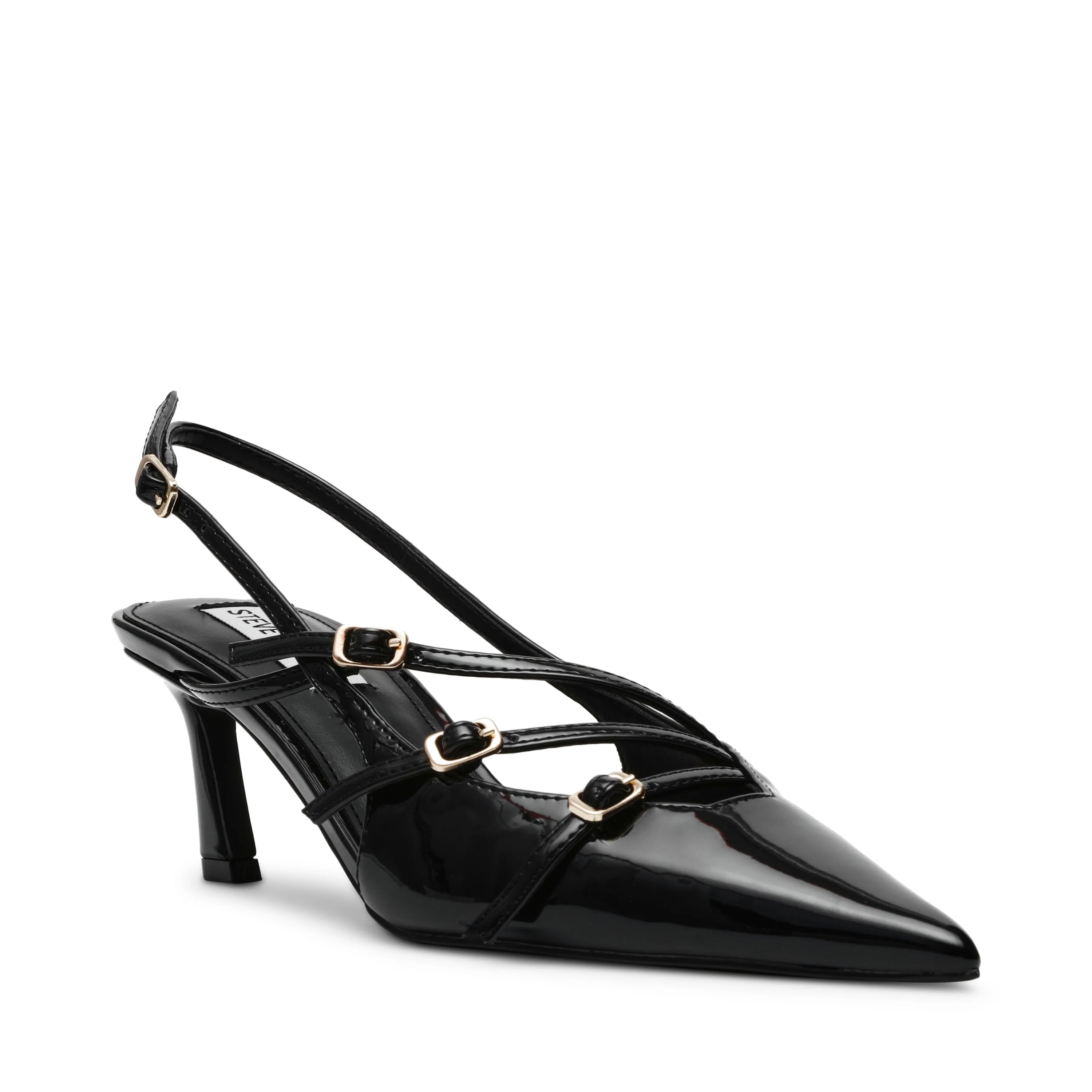 Liana Slingbacks Black Patent- Hover Image