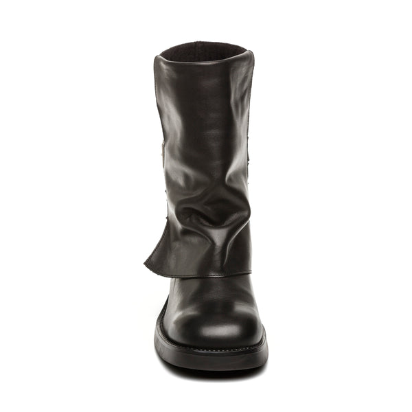 BONFIRE BOOTS BLACK LEATHER - Steve Madden Polska