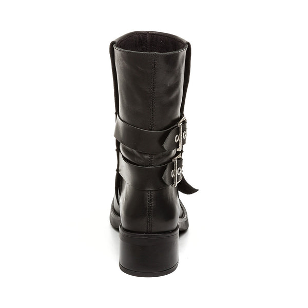 BONFIRE BOOTS BLACK LEATHER - Steve Madden Polska