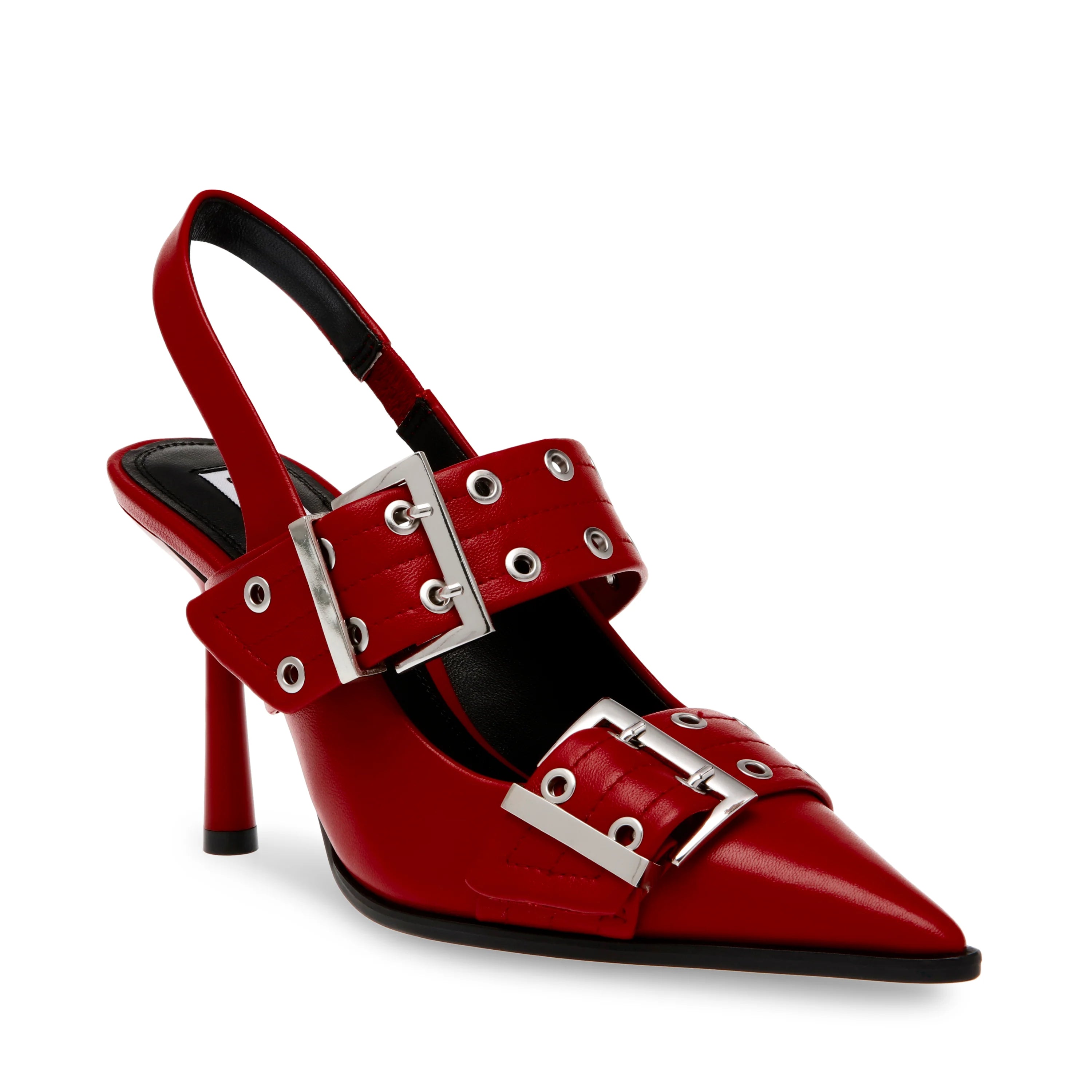 Riesling Slingbacks Red Leather- Hover Image