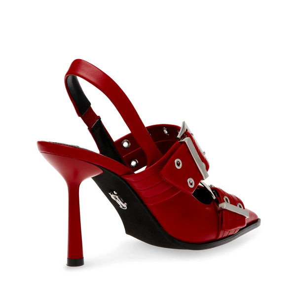 RIESLING SLINGBACKS RED LEATHER - Steve Madden Polska