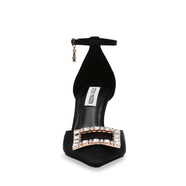 Accession Heeled Sandals Black Satin - Steve Madden Polska