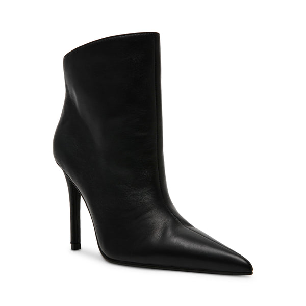 SENTINEL HEELED ANKLE BOOTS BLACK LEATHER - Steve Madden Polska