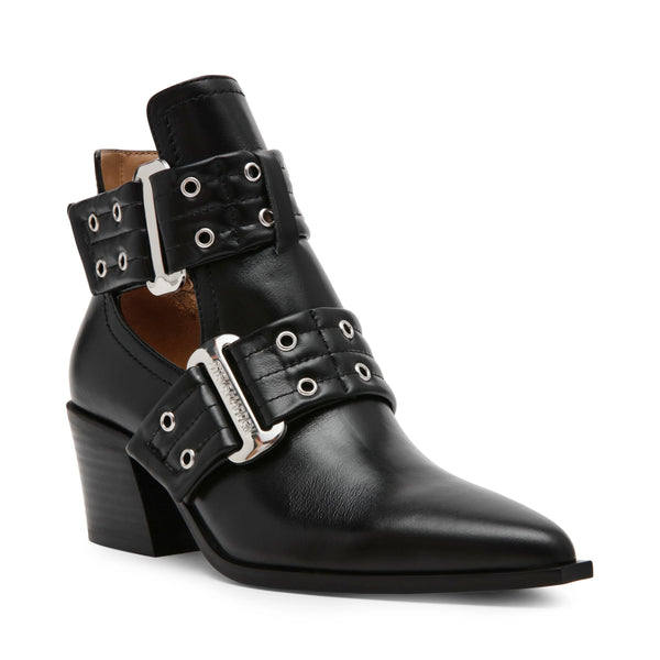 GIUSTINE BOOTS BLACK LEATHER - Steve Madden Polska