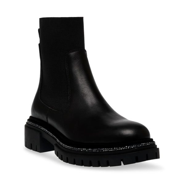 OFFLINE BOOTS BLACK LEATHER - Steve Madden Polska