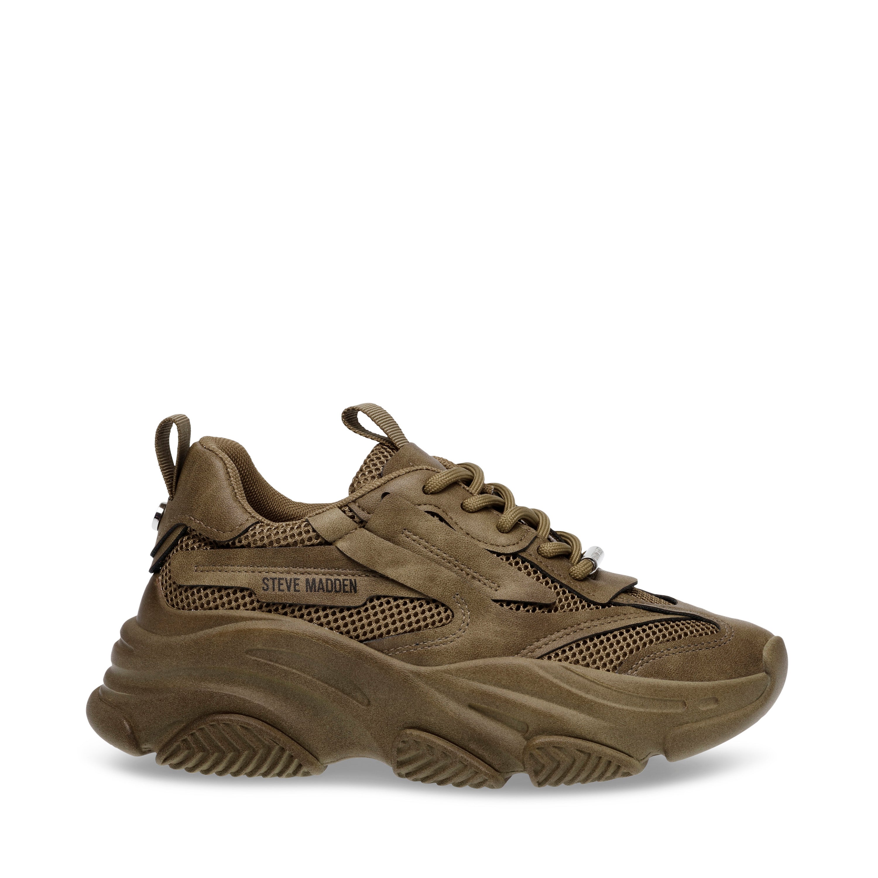 POSSESSION-E SNEAKER OLIVE DISTRESSED