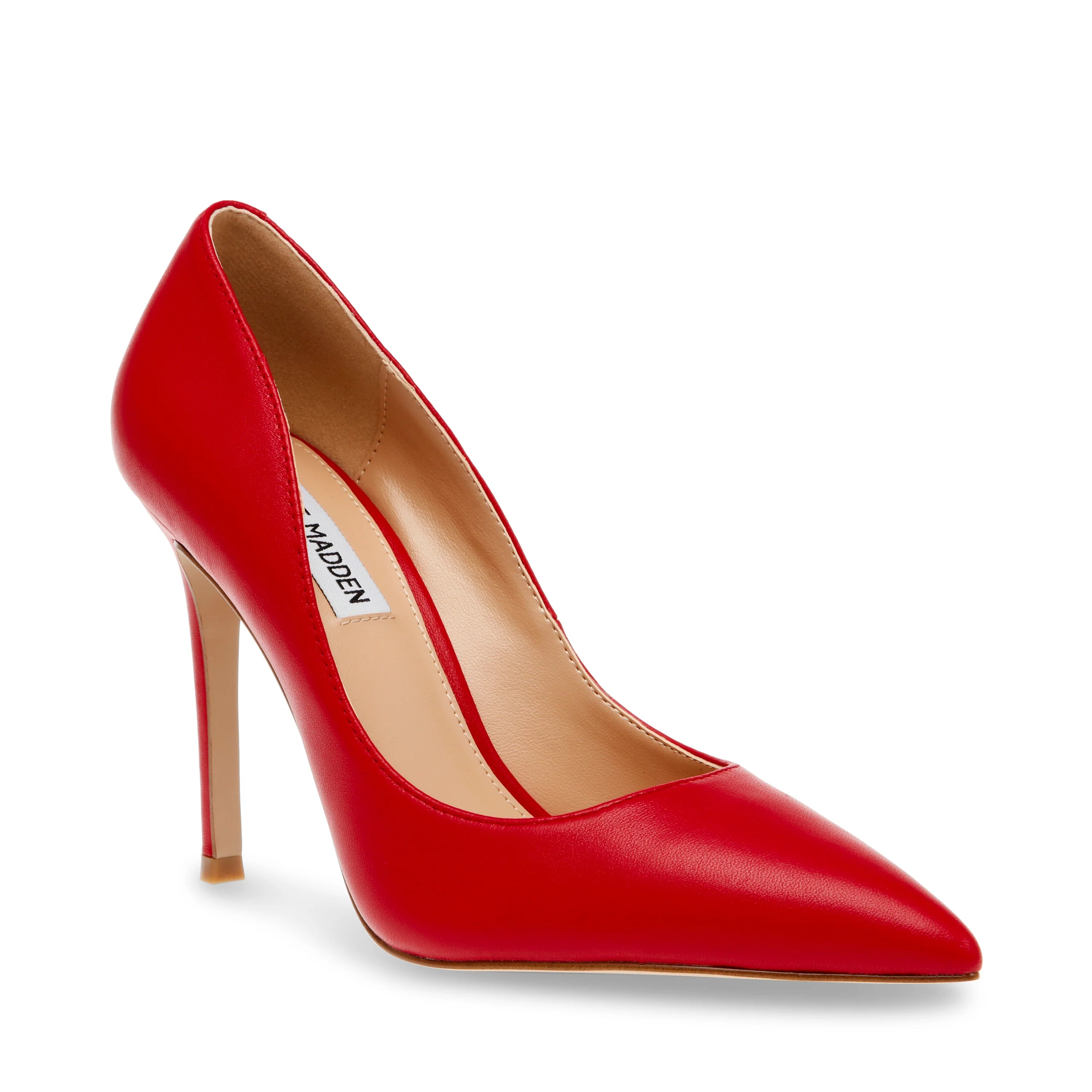 EVELYN-E PUMP RED LEATHER- Hover Image