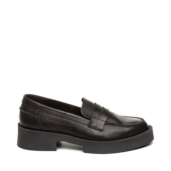 Marina Loafer Black Leather - Steve Madden Polska