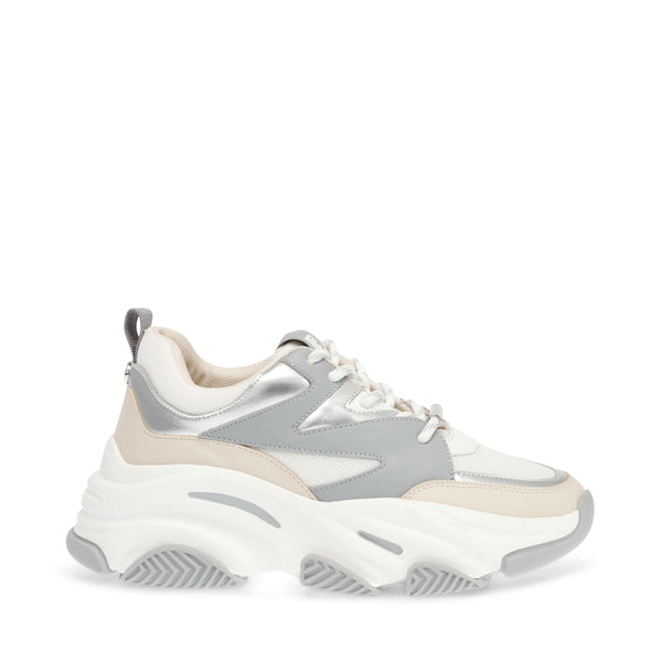 Progressive Sneaker Silver/White - Steve Madden Polska