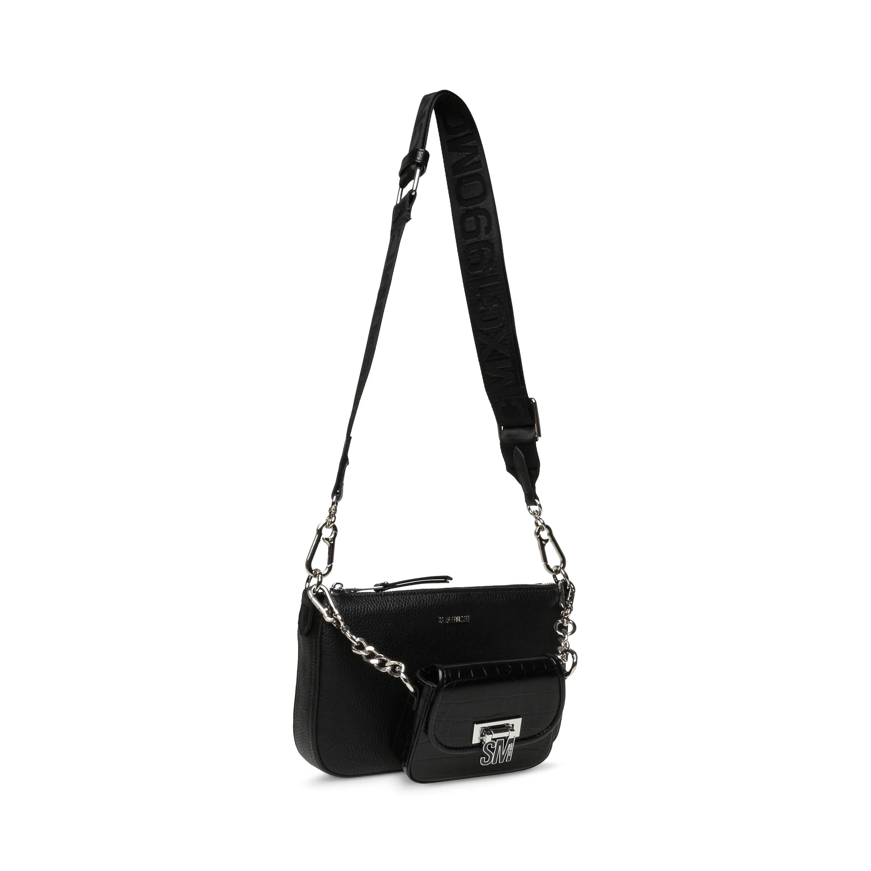 BNAIM CROSSBODY BAG BLK/SIL- Hover Image