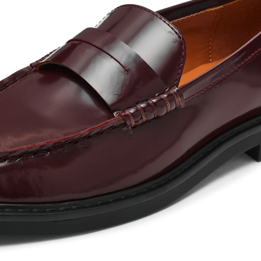 Adison Flat Shoe WINE LEATHER