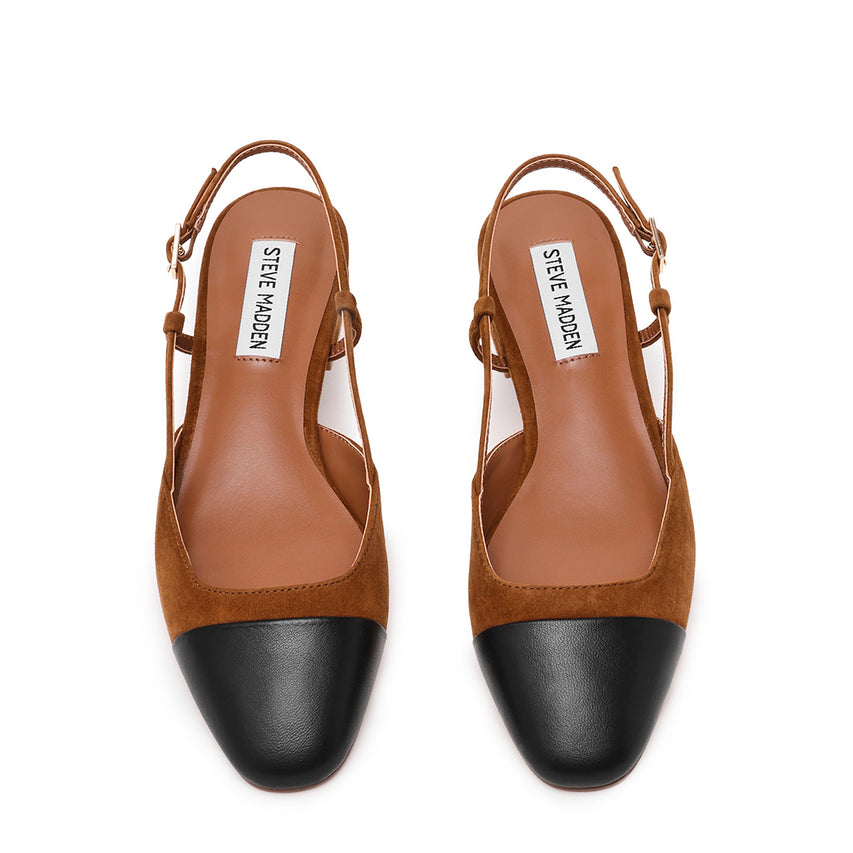 Belinda Flat Shoe DK CHESTNUT BLK