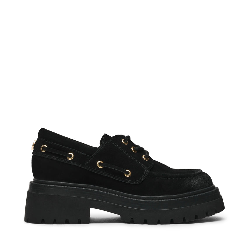 Detroit Flat Shoe BLACK SUED