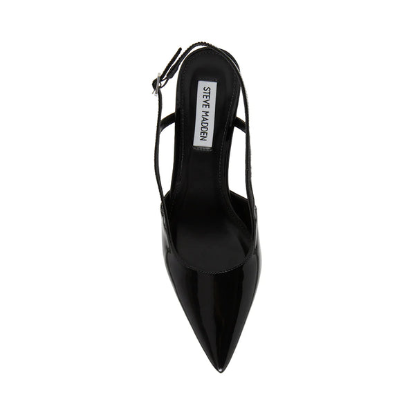 LEGACI SLINGBACK BLACK PATENT - Steve Madden Polska