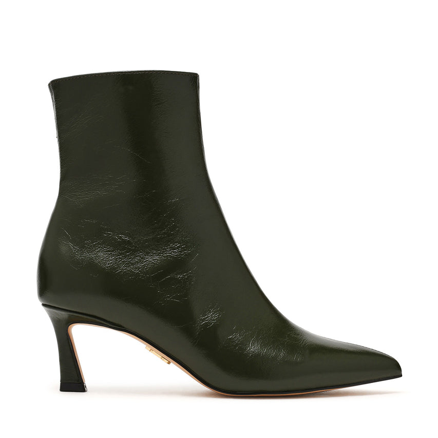 Lulah Bootie GRN CRINKLE PAT
