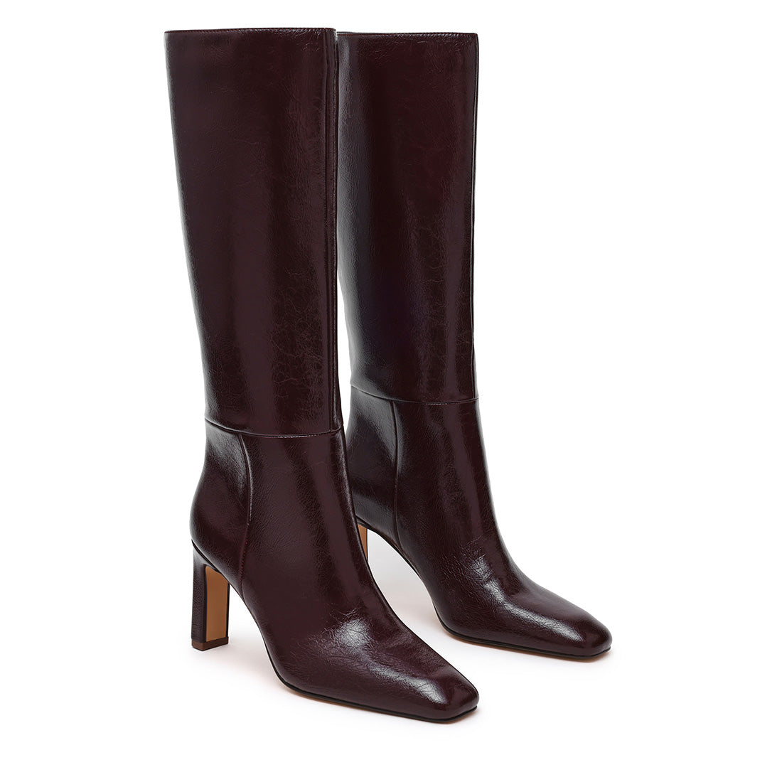 Max In Boot WINE CRINKLE PATENT - view 2